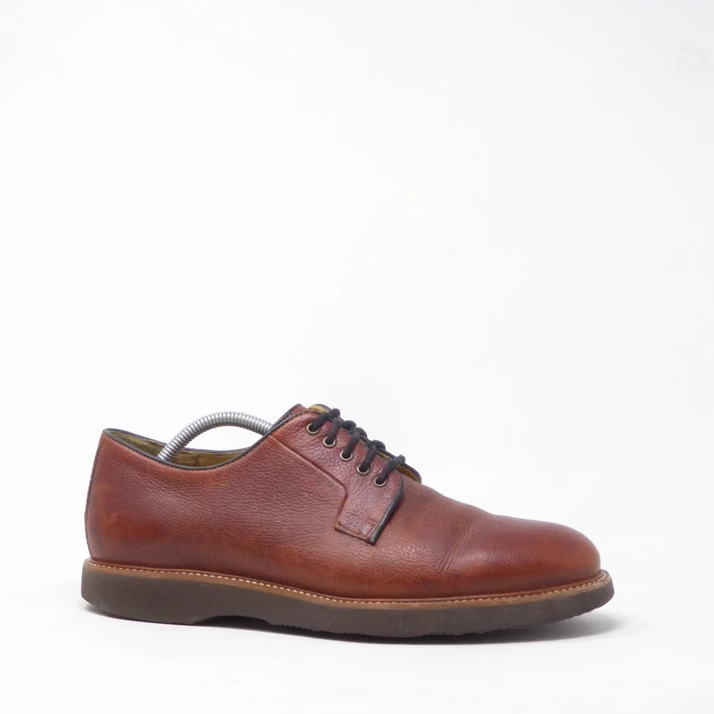Samuel Hubbard Mens Highlander Oxfords Brown Pebbled Leather 10
